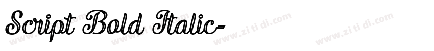Script Bold Italic字体转换